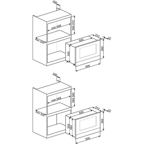 Микроволновая печь встраиваемая Smeg MP822PO (бежевый) 7