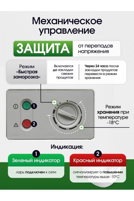 Морозильный ларь Бирюса 155KVS (белый) 8