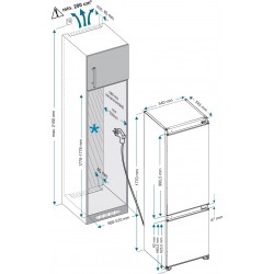 Встраиваемый холодильник Hyundai HBR 1786 (белый)