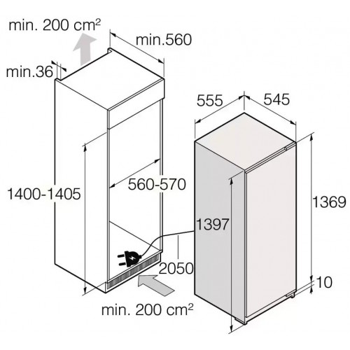 Встраиваемый холодильник ASKO R31442I (белый) 6