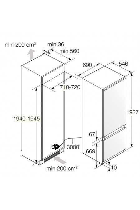 Встраиваемый холодильник ASKO RBC297SND1 (белый) 5