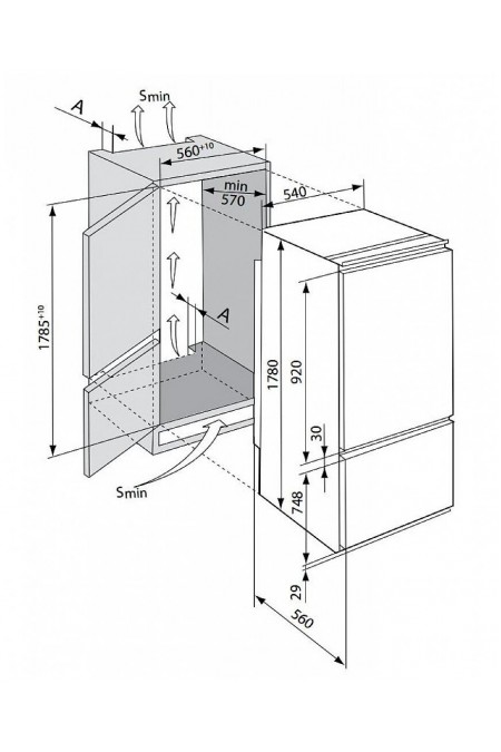 Встраиваемый холодильник Атлант ХМ 4307-000 (белый) 2