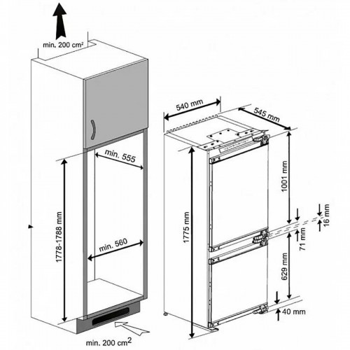 Встраиваемый холодильник Beko BCHA 2752 S (белый) 4