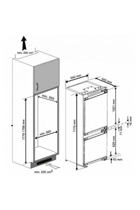 Встраиваемый холодильник Beko Diffusion BCHA2752S (белый) 3