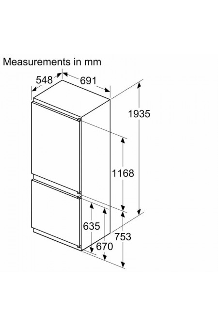 Встраиваемый холодильник Bosch KBN96NSE0 (белый) 4