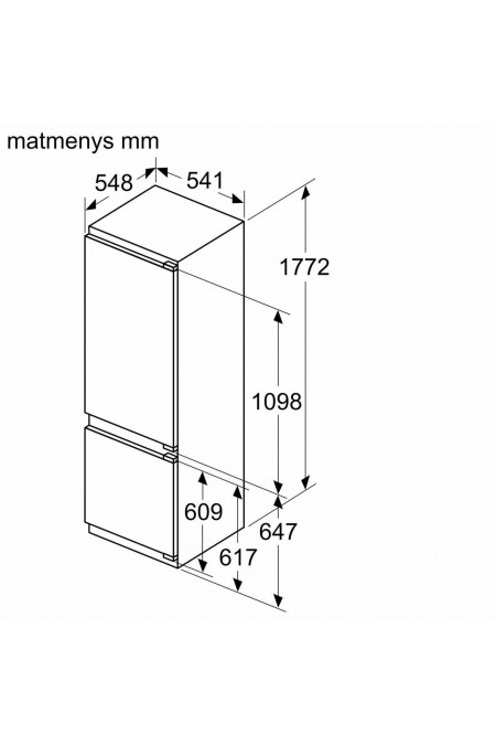 Встраиваемый холодильник Bosch KIV87NSE0 (белый) 4