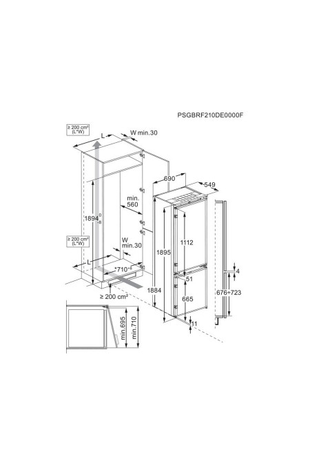 Встраиваемый холодильник Electrolux E7TNGE75S (белый) 3