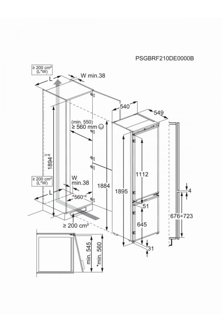 Встраиваемый холодильник Electrolux LNS6TE19S (серебристый) 