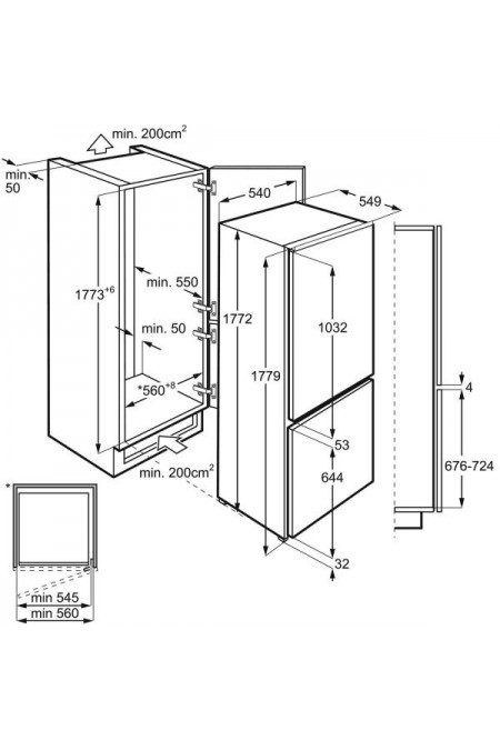 Встраиваемый холодильник Electrolux RNT2LF18S (белый) 3