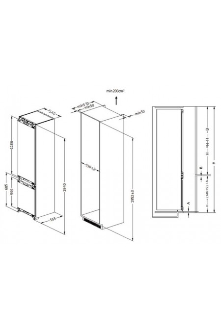 Встраиваемый холодильник Haier HRF305NFRU (белый) 6