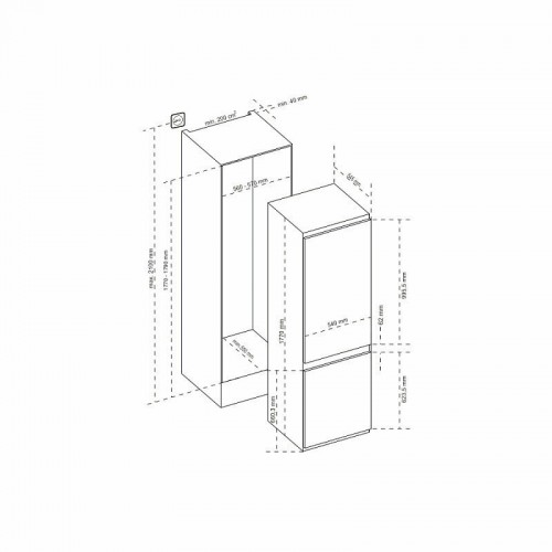 Встраиваемый холодильник Korting KSI 17780 CVNF (белый) 5
