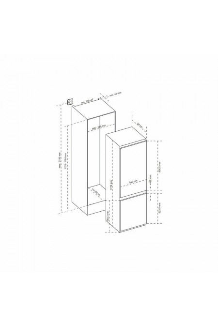 Встраиваемый холодильник Korting KSI 17780 CVNF (белый) 6