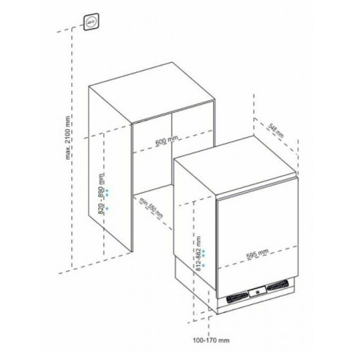 Встраиваемый холодильник Korting KSI 8181 (белый) 2