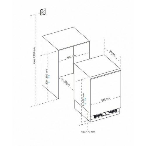 Встраиваемый холодильник Korting KSI 8185 (белый) 3