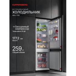 Встраиваемый холодильник Kuppersberg RBN 1766 (белый)
