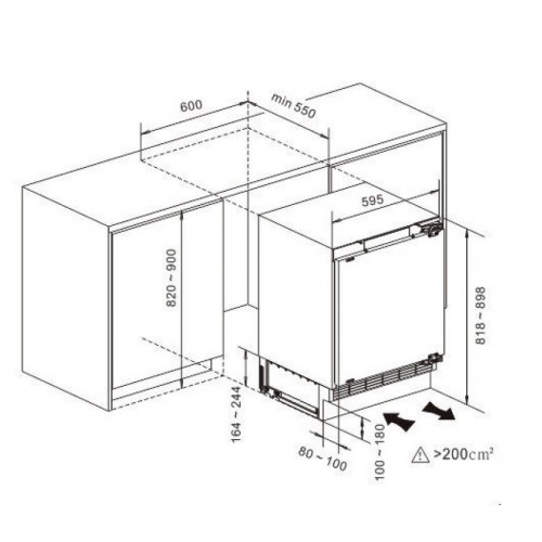 Встраиваемый холодильник Kuppersberg RBU 814 (белый) 6