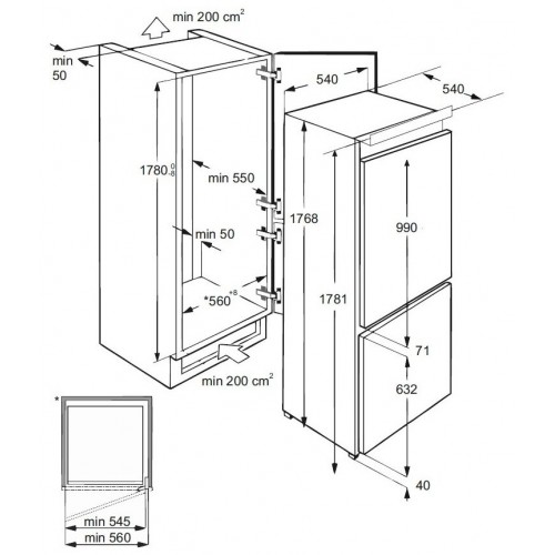 Встраиваемый холодильник LEX RBI 201 NF (белый) 7