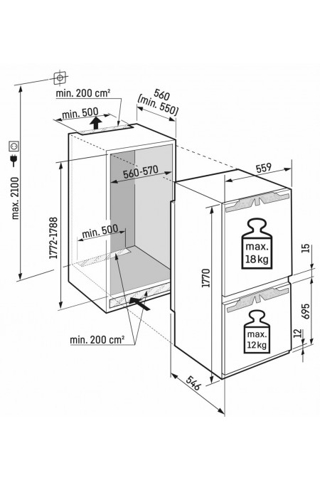 Встраиваемый холодильник Liebherr ICNe 5103 (белый) 2