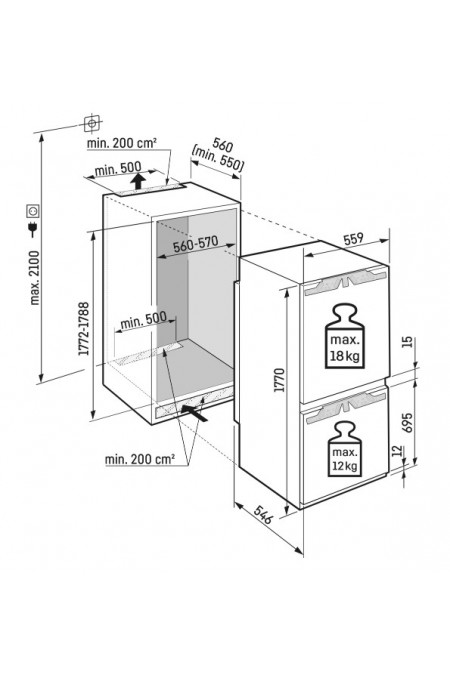 Встраиваемый холодильник Liebherr ICSe 5103 (белый) 1