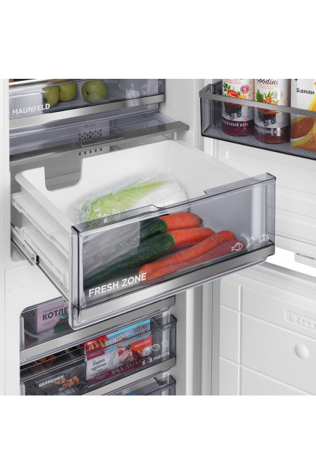 Встраиваемый холодильник Maunfeld MBF193NFWGR Inverter (белый) 6