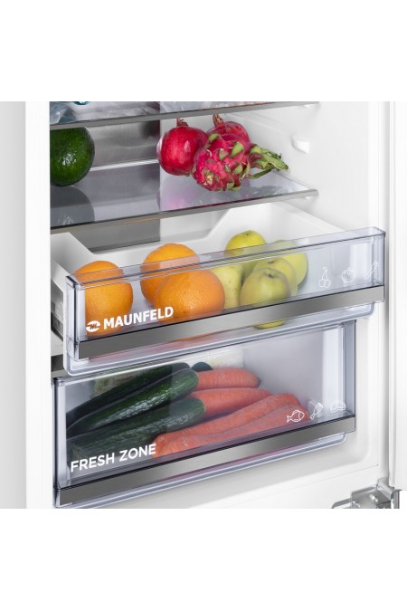 Встраиваемый холодильник Maunfeld MBF193NFWGR Inverter (белый) 7