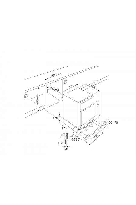 Встраиваемый холодильник Smeg U8L080DE (белый) 1