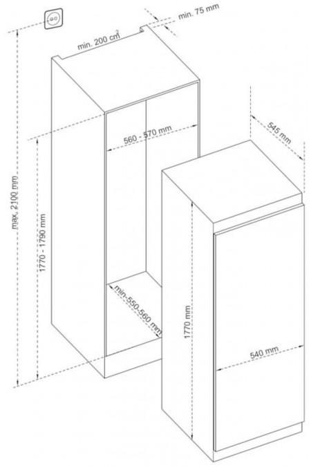 Встраиваемый морозильник Kuppersberg SFB 1770 (белый) 7