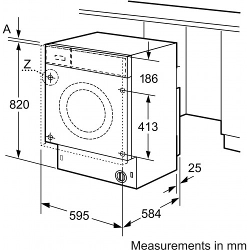 Встраиваемая стиральная машина Bosch WKD28542EU (белый) 3