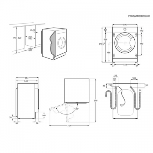 Встраиваемая стиральная машина ELECTROLUX EW8F348SCI (белый) 4