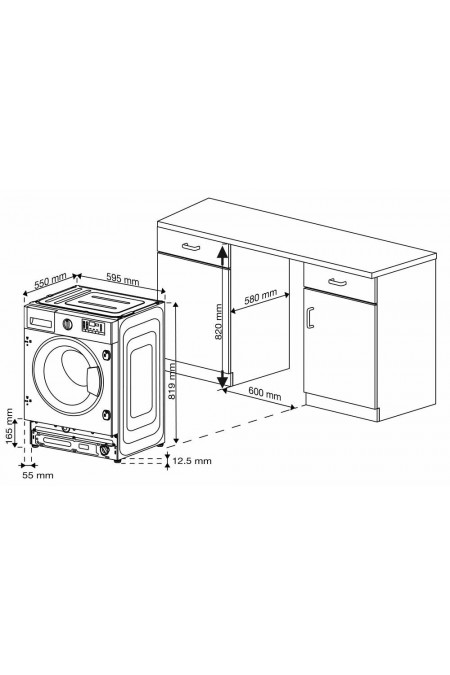 Встраиваемая стиральная машина Indesit IWBI 7290 VW (белый) 7