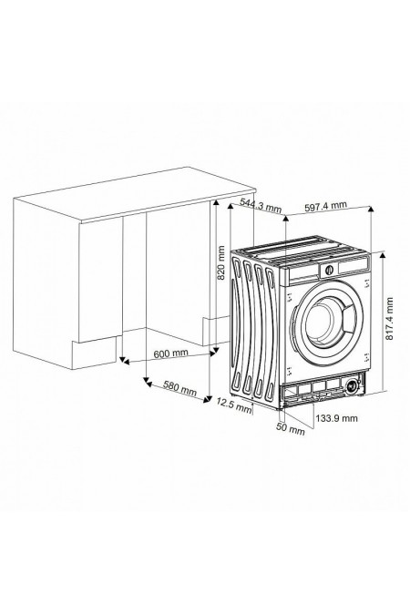 Встраиваемая стиральная машина Korting KWDI 12V75 (белый) 1
