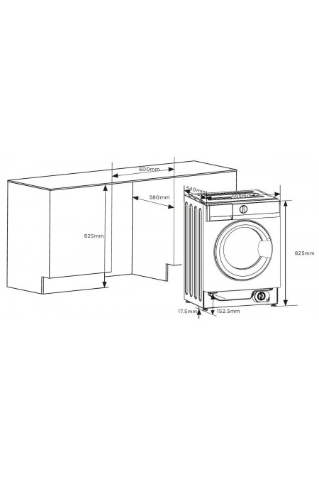 Встраиваемая стиральная машина KORTING KWMI 14IS94 (белый) 1