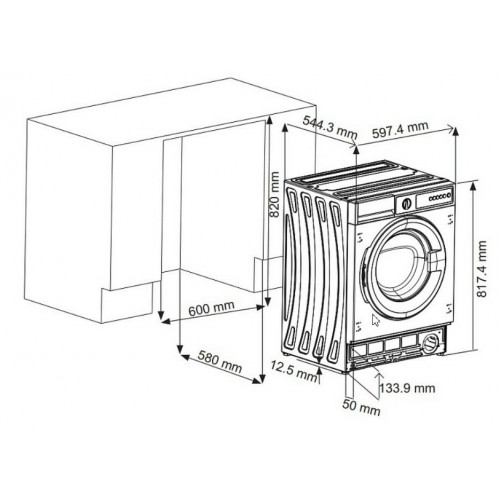 Встраиваемая стиральная машина Korting KWMI 14V87 (белый) 8