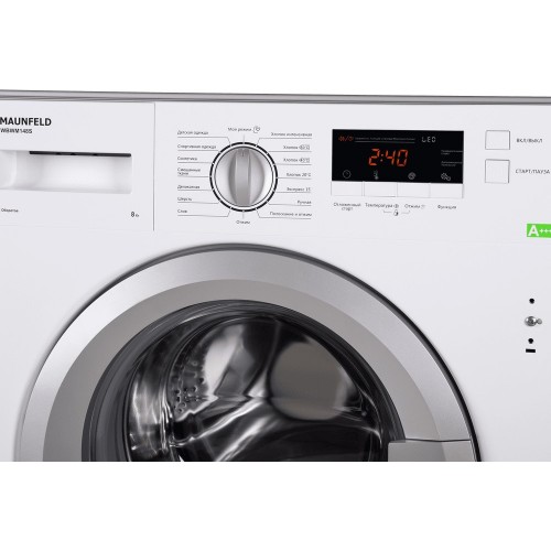 Встраиваемая стиральная машина MAUNFELD MBWM148S (серебристый) 9