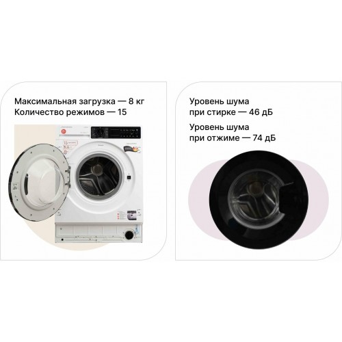 Встраиваемая стиральная машина Schaub Lorenz SLW TB8134 (белый) 7