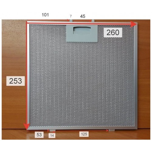 Фильтр жировой Krona 142.2240.01 262х253 мм (серебристый) 1