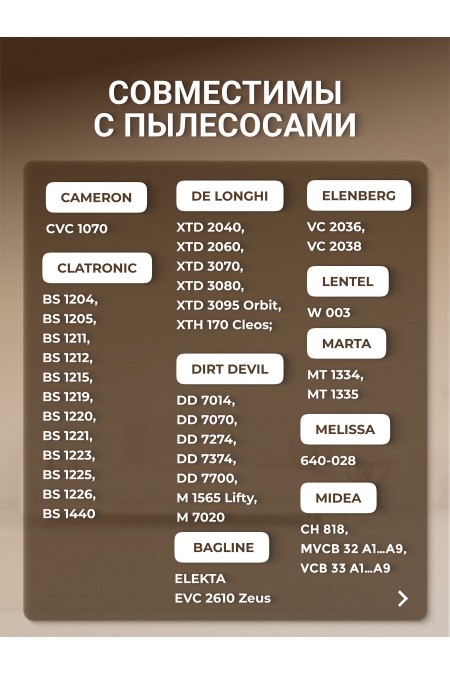 Фильтр для пылесосов Filtero SAM 02 Comfort 7