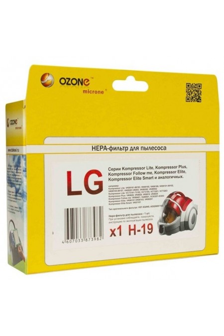 HEPA фильтр для пылесосов OZONE H-19 для пылесоса LG 4