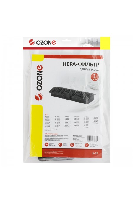 HEPA фильтр для пылесосов OZONE H-87 для пылесоса LG 1