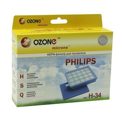 Комплект фильтров OZONE microne H-34 для пылесоса Philips 7