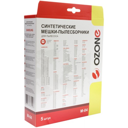 Пылесборник OZONE microne M-04 синтетика компл. 5шт. (10) 2