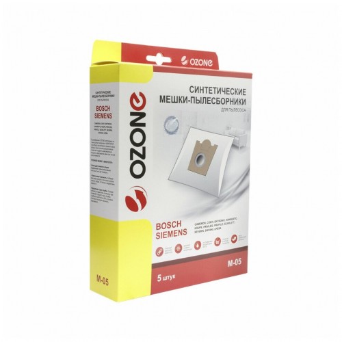 Пылесборник OZONE microne M-05 синтетика компл. 5шт. (10) белый 5
