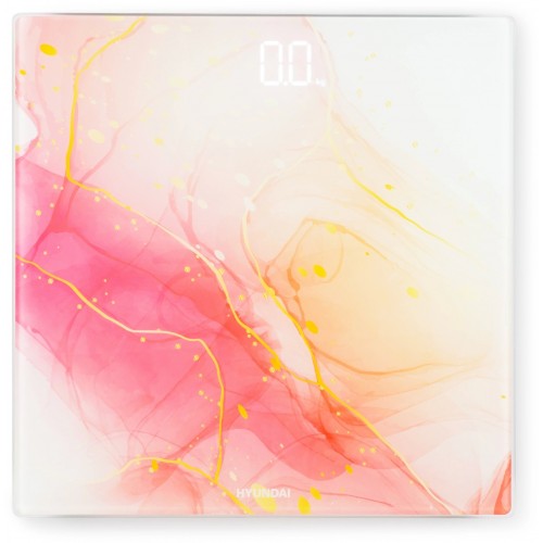 Весы электронные HYUNDAI H-BS03951 (розовый/белый) 