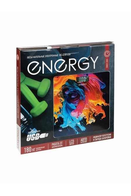 Весы электронные Energy EN-422B USB (110021) (оранжевый/красный) 3