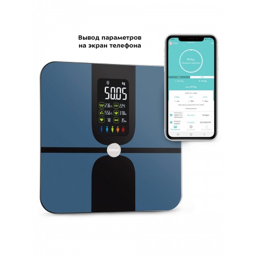 Весы электронные Kitfort КТ-816 (темно-синий/черный) 1