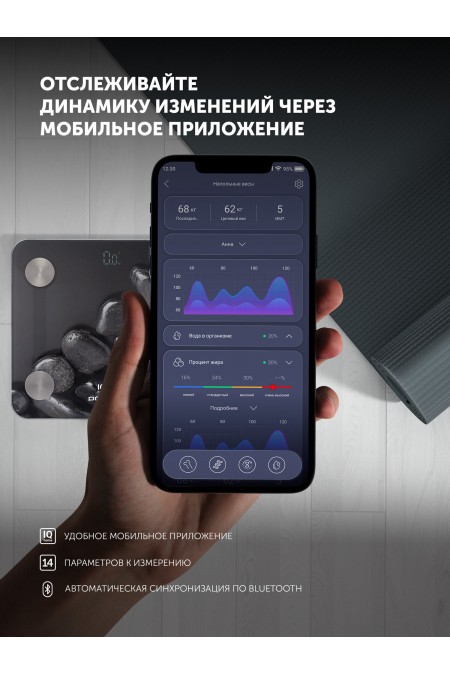 Весы электронные Polaris PWS-1837 IO Home (черный) 1