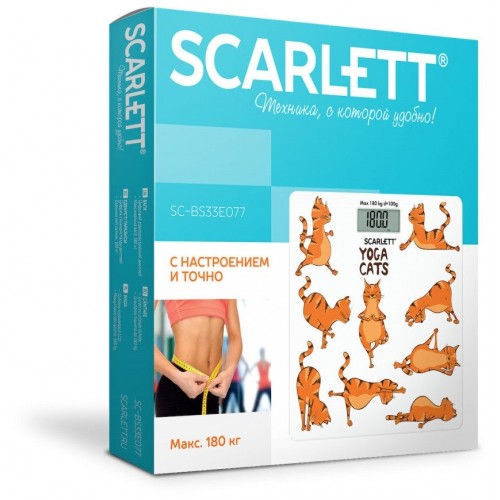 Весы электронные Scarlett SC-BS33E077 (рыжий кот) 3
