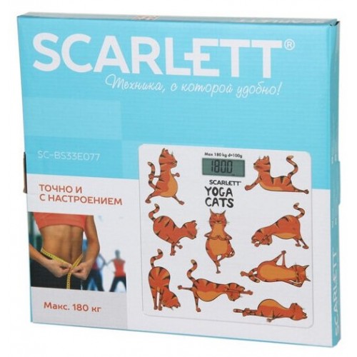 Весы электронные Scarlett SC-BS33E077 (рыжий кот) 5