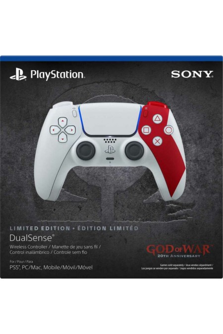 Геймпад Sony DualSense Limited Edition God of War 20th Anniversary (белый/красный) 5