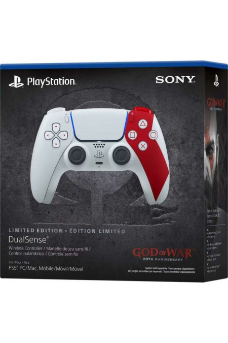 Геймпад Sony DualSense Limited Edition God of War 20th Anniversary (белый/красный) 7
